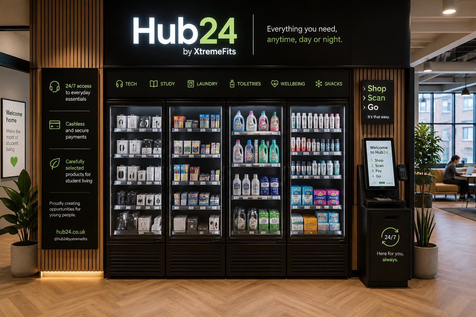 Hub24 convenience hub concept in student accommodation