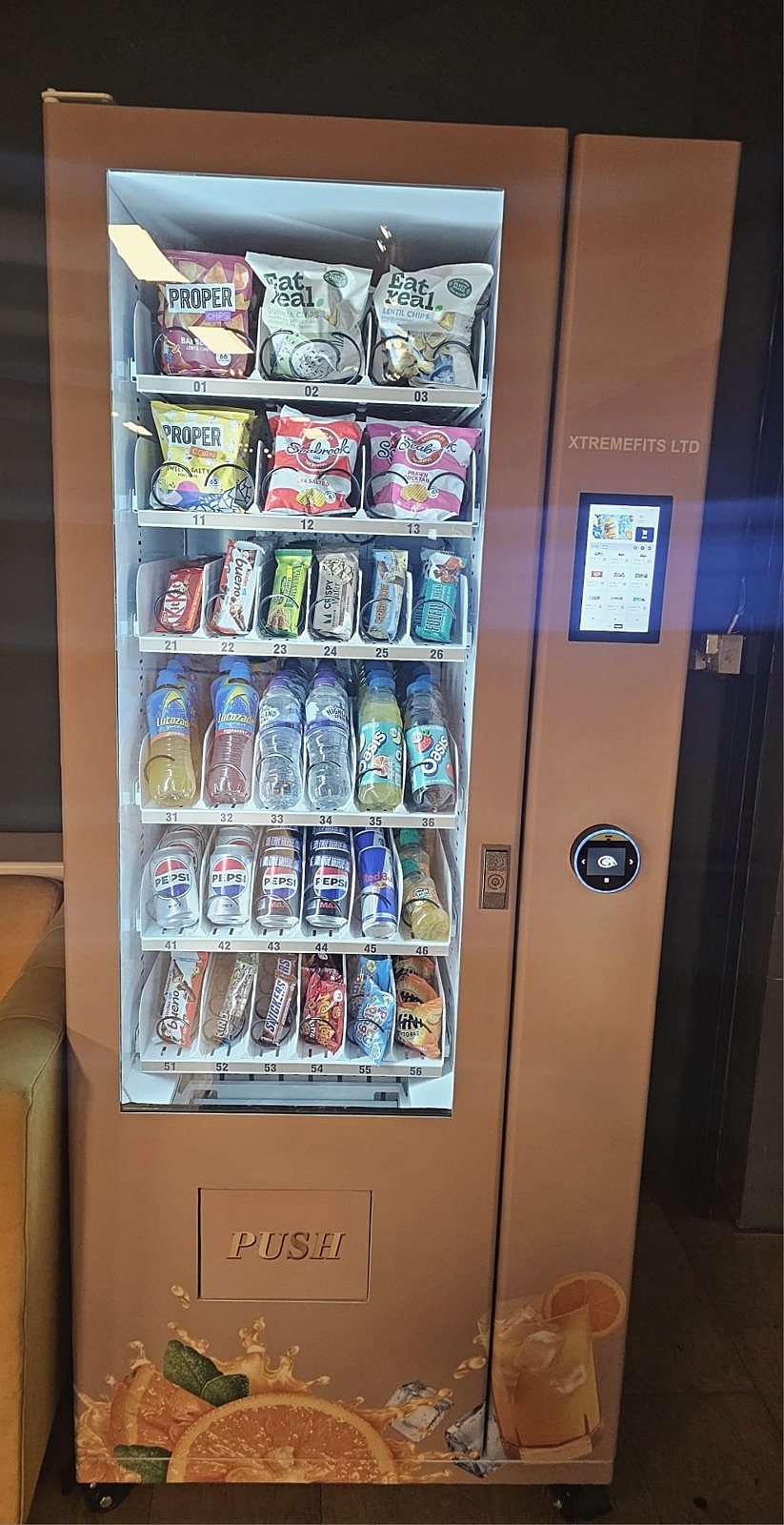XtremeFits mixed snacks and drinks vending machine